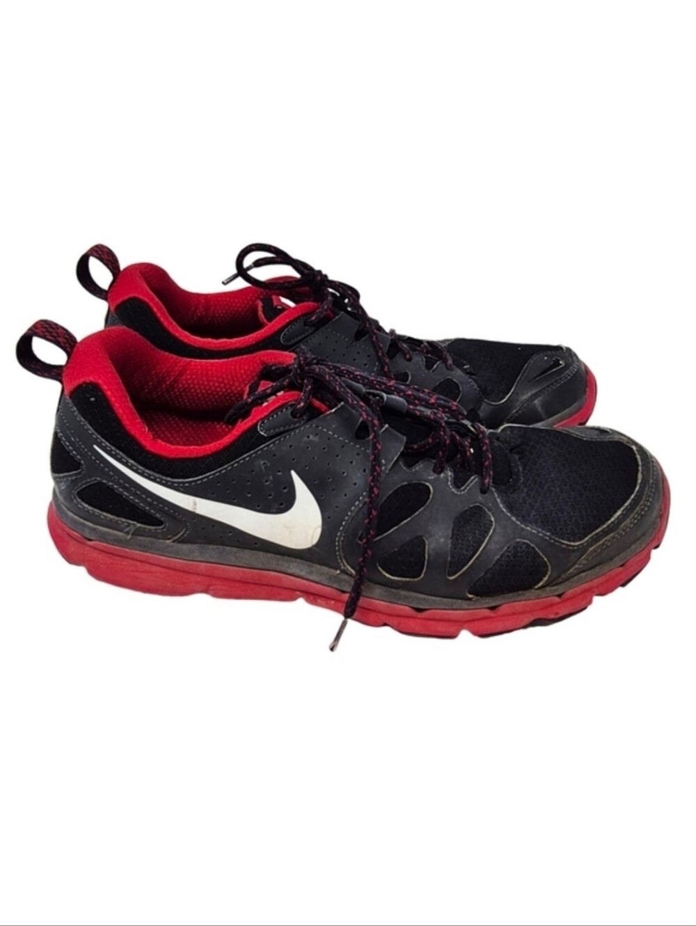 Nike Trail Running Shoes Black Red Low Top Outdoor Men’s Size 11